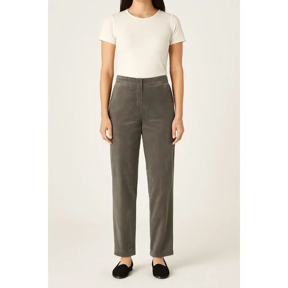 petite grey dress pants Aerin Straight Fit Dress Pants Black / Small